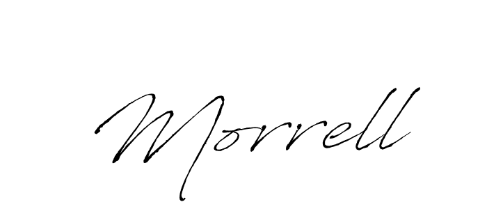 Make a beautiful signature design for name Morrell. With this signature (Antro_Vectra) style, you can create a handwritten signature for free. Morrell signature style 6 images and pictures png