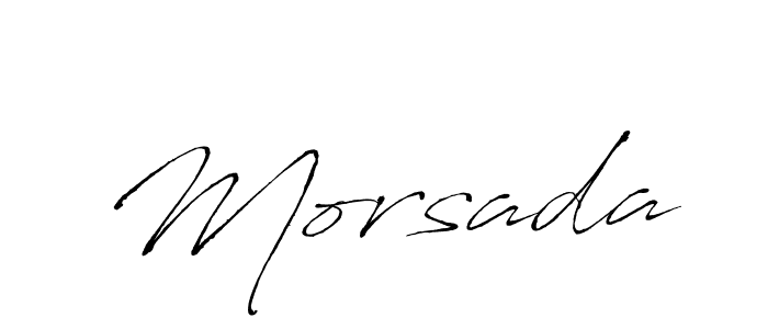 Make a beautiful signature design for name Morsada. With this signature (Antro_Vectra) style, you can create a handwritten signature for free. Morsada signature style 6 images and pictures png