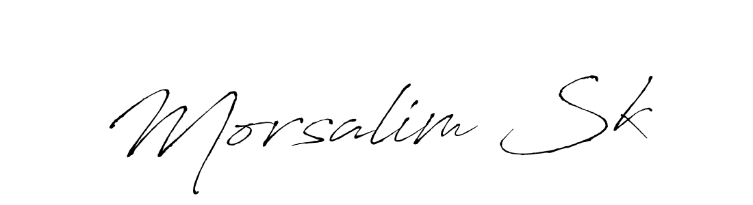 How to make Morsalim Sk signature? Antro_Vectra is a professional autograph style. Create handwritten signature for Morsalim Sk name. Morsalim Sk signature style 6 images and pictures png