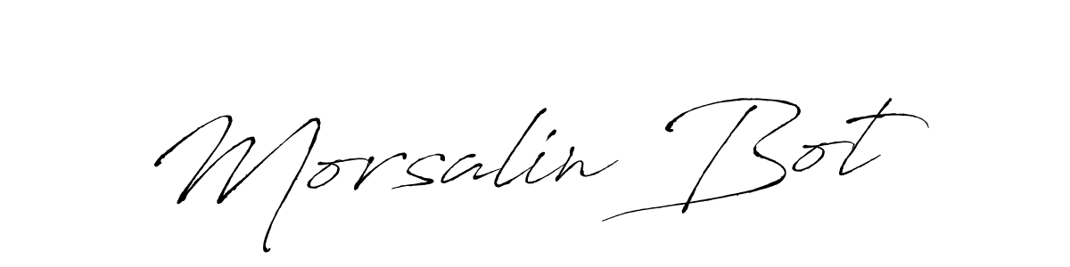 Use a signature maker to create a handwritten signature online. With this signature software, you can design (Antro_Vectra) your own signature for name Morsalin Bot. Morsalin Bot signature style 6 images and pictures png