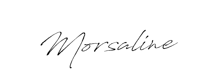Design your own signature with our free online signature maker. With this signature software, you can create a handwritten (Antro_Vectra) signature for name Morsaline. Morsaline signature style 6 images and pictures png