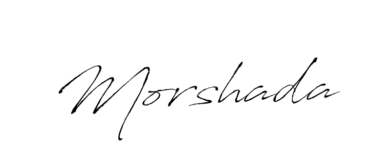 Design your own signature with our free online signature maker. With this signature software, you can create a handwritten (Antro_Vectra) signature for name Morshada. Morshada signature style 6 images and pictures png