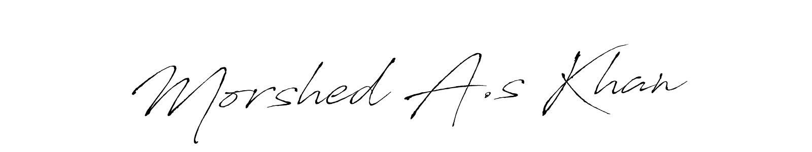 Also You can easily find your signature by using the search form. We will create Morshed A.s Khan name handwritten signature images for you free of cost using Antro_Vectra sign style. Morshed A.s Khan signature style 6 images and pictures png