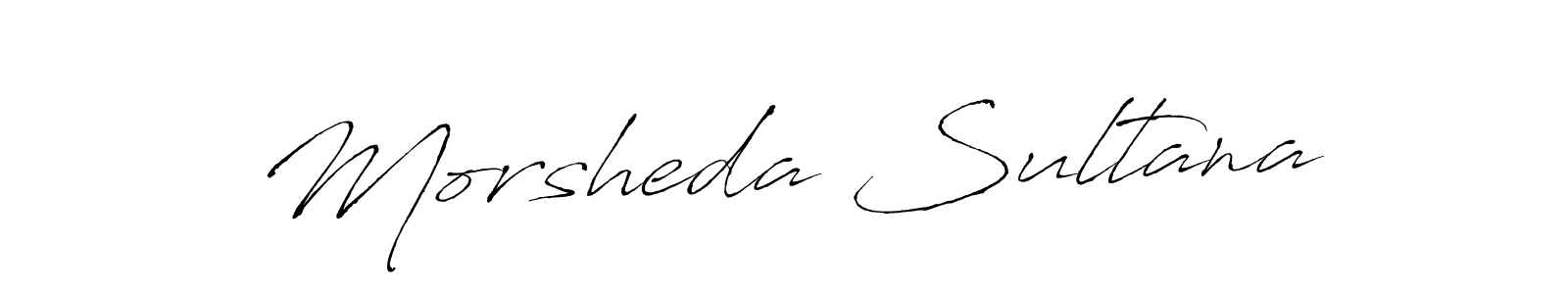 Design your own signature with our free online signature maker. With this signature software, you can create a handwritten (Antro_Vectra) signature for name Morsheda Sultana. Morsheda Sultana signature style 6 images and pictures png