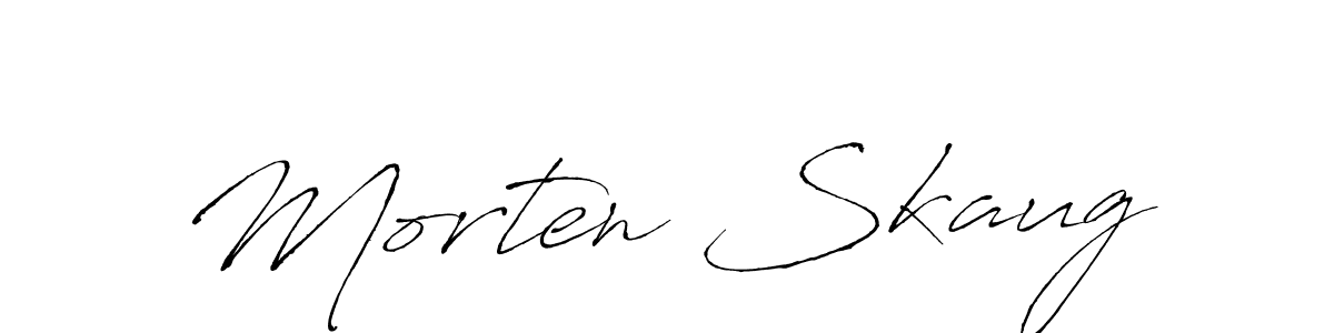 Morten Skaug stylish signature style. Best Handwritten Sign (Antro_Vectra) for my name. Handwritten Signature Collection Ideas for my name Morten Skaug. Morten Skaug signature style 6 images and pictures png