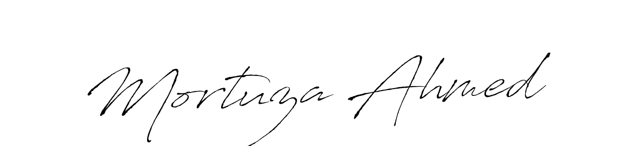 Make a beautiful signature design for name Mortuza Ahmed. With this signature (Antro_Vectra) style, you can create a handwritten signature for free. Mortuza Ahmed signature style 6 images and pictures png