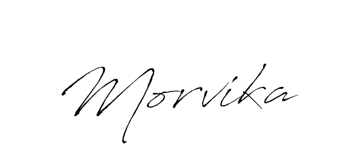 Make a beautiful signature design for name Morvika. With this signature (Antro_Vectra) style, you can create a handwritten signature for free. Morvika signature style 6 images and pictures png