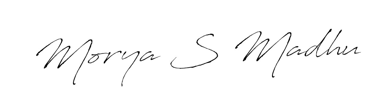 You can use this online signature creator to create a handwritten signature for the name Morya S Madhu. This is the best online autograph maker. Morya S Madhu signature style 6 images and pictures png