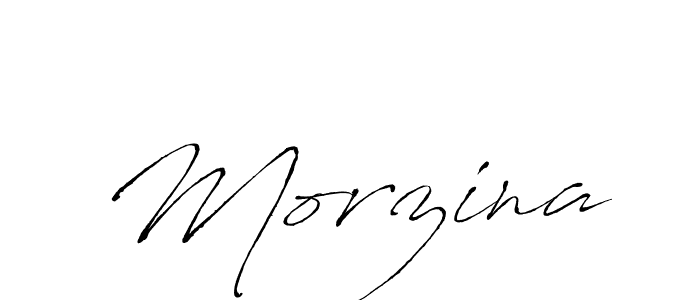 Use a signature maker to create a handwritten signature online. With this signature software, you can design (Antro_Vectra) your own signature for name Morzina. Morzina signature style 6 images and pictures png