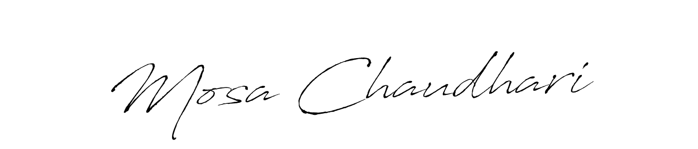 Make a beautiful signature design for name Mosa Chaudhari. With this signature (Antro_Vectra) style, you can create a handwritten signature for free. Mosa Chaudhari signature style 6 images and pictures png