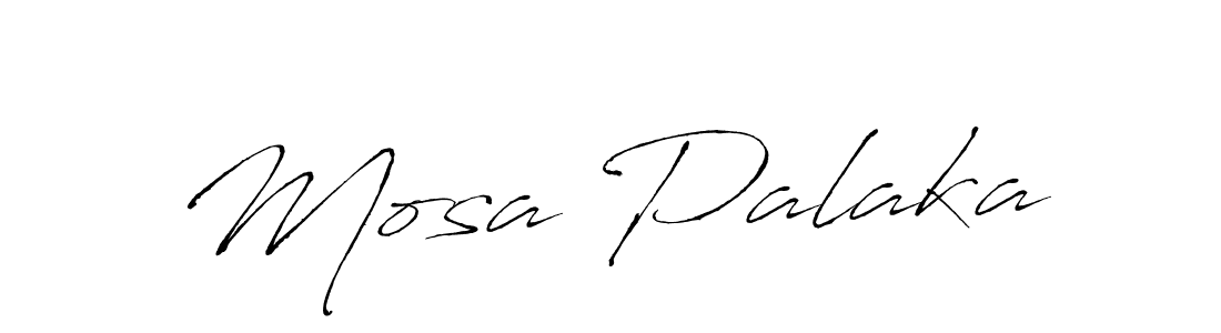 Design your own signature with our free online signature maker. With this signature software, you can create a handwritten (Antro_Vectra) signature for name Mosa Palaka. Mosa Palaka signature style 6 images and pictures png