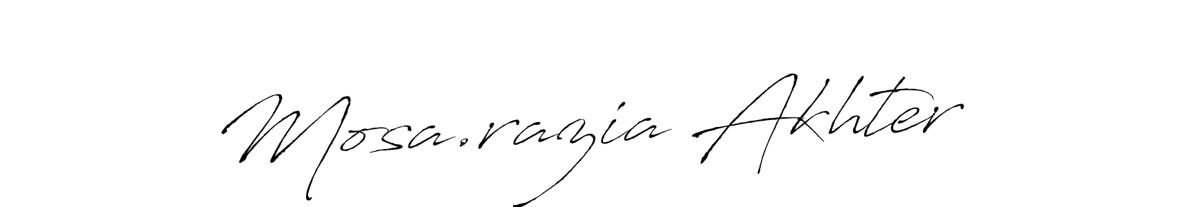 This is the best signature style for the Mosa.razia Akhter name. Also you like these signature font (Antro_Vectra). Mix name signature. Mosa.razia Akhter signature style 6 images and pictures png