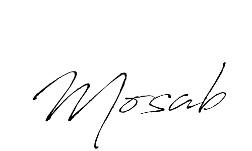 Make a beautiful signature design for name Mosab. With this signature (Antro_Vectra) style, you can create a handwritten signature for free. Mosab signature style 6 images and pictures png