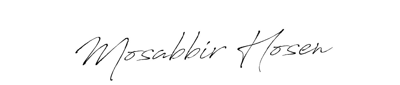 Create a beautiful signature design for name Mosabbir Hosen. With this signature (Antro_Vectra) fonts, you can make a handwritten signature for free. Mosabbir Hosen signature style 6 images and pictures png