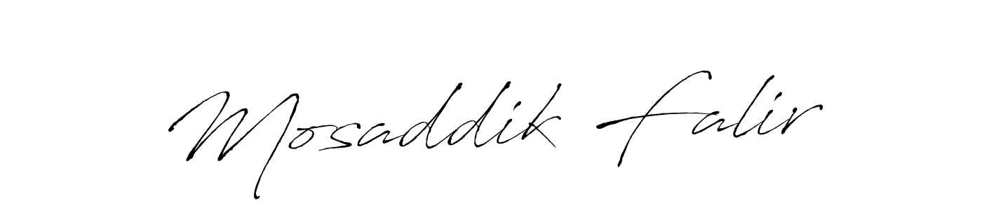 The best way (Antro_Vectra) to make a short signature is to pick only two or three words in your name. The name Mosaddik Falir include a total of six letters. For converting this name. Mosaddik Falir signature style 6 images and pictures png