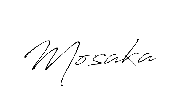 Make a beautiful signature design for name Mosaka. With this signature (Antro_Vectra) style, you can create a handwritten signature for free. Mosaka signature style 6 images and pictures png