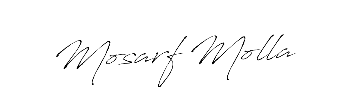 How to make Mosarf Molla signature? Antro_Vectra is a professional autograph style. Create handwritten signature for Mosarf Molla name. Mosarf Molla signature style 6 images and pictures png