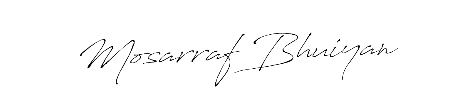Antro_Vectra is a professional signature style that is perfect for those who want to add a touch of class to their signature. It is also a great choice for those who want to make their signature more unique. Get Mosarraf Bhuiyan name to fancy signature for free. Mosarraf Bhuiyan signature style 6 images and pictures png