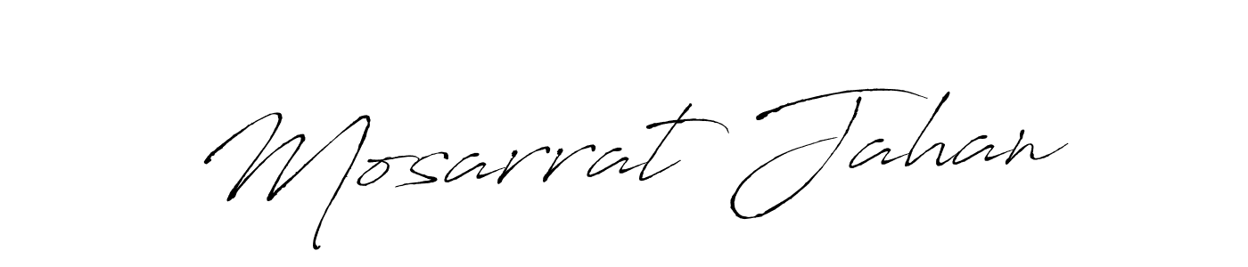 How to make Mosarrat Jahan name signature. Use Antro_Vectra style for creating short signs online. This is the latest handwritten sign. Mosarrat Jahan signature style 6 images and pictures png