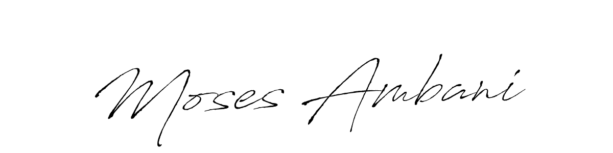 Also we have Moses Ambani name is the best signature style. Create professional handwritten signature collection using Antro_Vectra autograph style. Moses Ambani signature style 6 images and pictures png