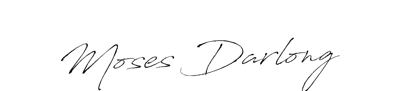 Design your own signature with our free online signature maker. With this signature software, you can create a handwritten (Antro_Vectra) signature for name Moses Darlong. Moses Darlong signature style 6 images and pictures png