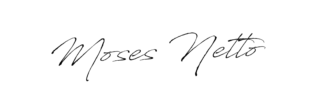 Use a signature maker to create a handwritten signature online. With this signature software, you can design (Antro_Vectra) your own signature for name Moses Netto. Moses Netto signature style 6 images and pictures png