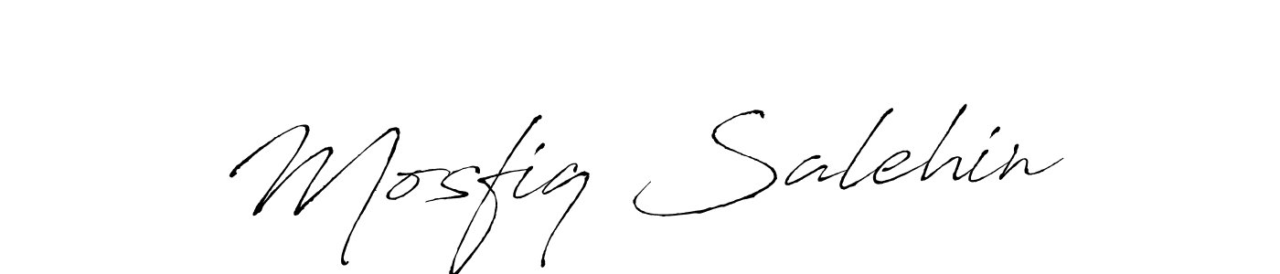 How to make Mosfiq Salehin name signature. Use Antro_Vectra style for creating short signs online. This is the latest handwritten sign. Mosfiq Salehin signature style 6 images and pictures png