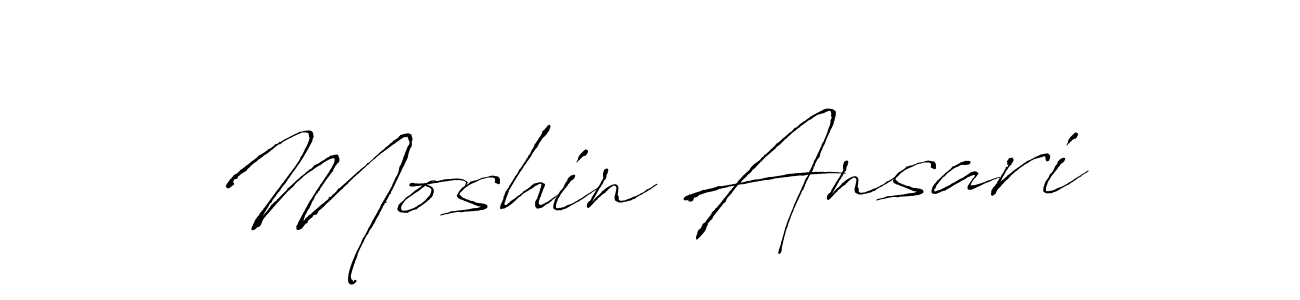 How to make Moshin Ansari name signature. Use Antro_Vectra style for creating short signs online. This is the latest handwritten sign. Moshin Ansari signature style 6 images and pictures png