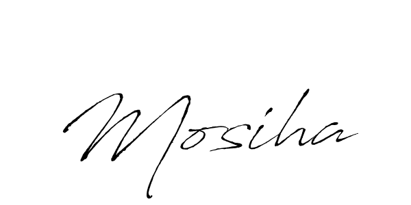Design your own signature with our free online signature maker. With this signature software, you can create a handwritten (Antro_Vectra) signature for name Mosiha. Mosiha signature style 6 images and pictures png
