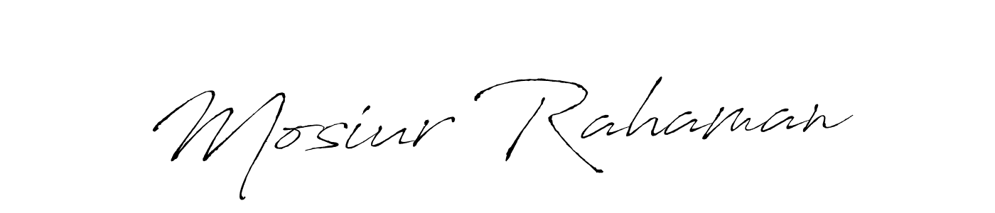 Also we have Mosiur Rahaman name is the best signature style. Create professional handwritten signature collection using Antro_Vectra autograph style. Mosiur Rahaman signature style 6 images and pictures png