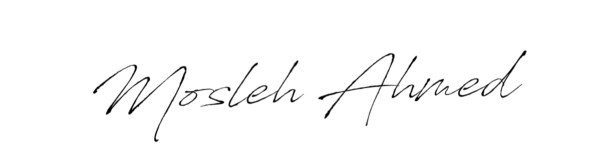 How to make Mosleh Ahmed signature? Antro_Vectra is a professional autograph style. Create handwritten signature for Mosleh Ahmed name. Mosleh Ahmed signature style 6 images and pictures png