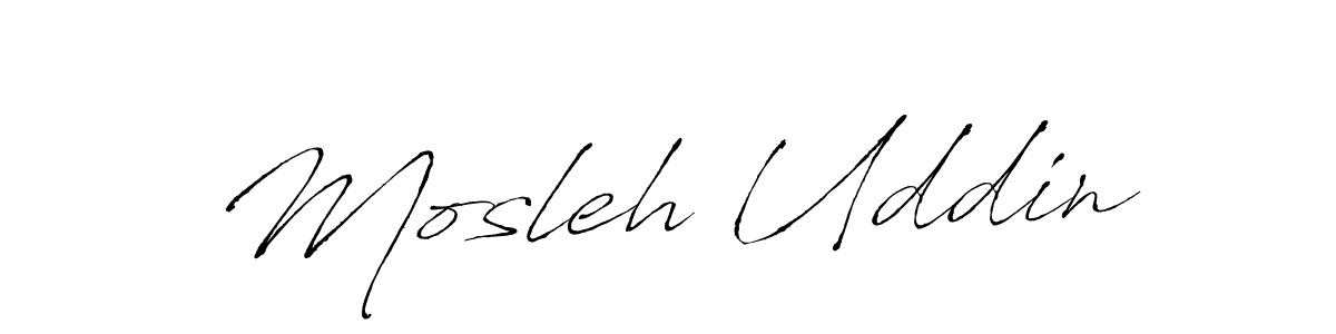 Make a beautiful signature design for name Mosleh Uddin. With this signature (Antro_Vectra) style, you can create a handwritten signature for free. Mosleh Uddin signature style 6 images and pictures png