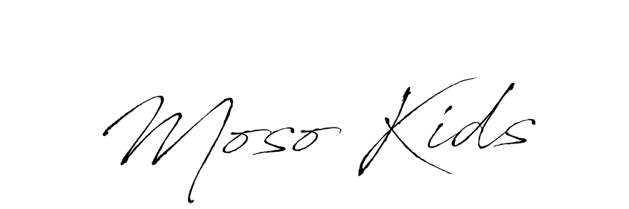 How to make Moso Kids name signature. Use Antro_Vectra style for creating short signs online. This is the latest handwritten sign. Moso Kids signature style 6 images and pictures png