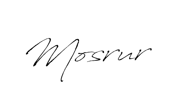 Mosrur stylish signature style. Best Handwritten Sign (Antro_Vectra) for my name. Handwritten Signature Collection Ideas for my name Mosrur. Mosrur signature style 6 images and pictures png