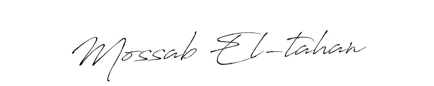 Design your own signature with our free online signature maker. With this signature software, you can create a handwritten (Antro_Vectra) signature for name Mossab El-tahan. Mossab El-tahan signature style 6 images and pictures png