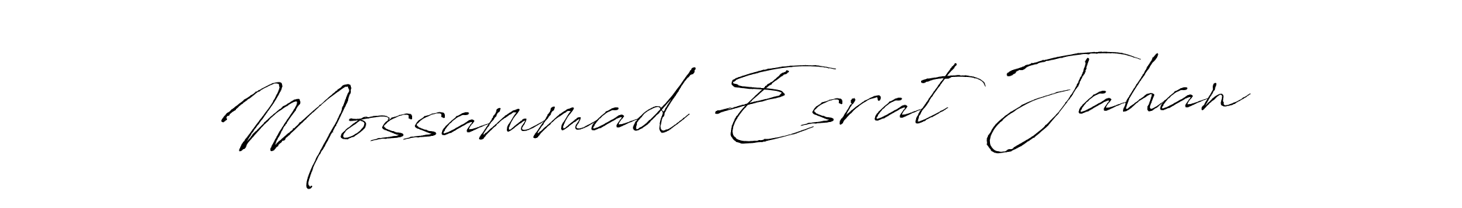 Create a beautiful signature design for name Mossammad Esrat Jahan. With this signature (Antro_Vectra) fonts, you can make a handwritten signature for free. Mossammad Esrat Jahan signature style 6 images and pictures png