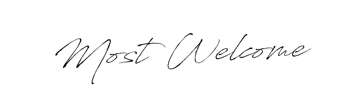 Make a short Most Welcome signature style. Manage your documents anywhere anytime using Antro_Vectra. Create and add eSignatures, submit forms, share and send files easily. Most Welcome signature style 6 images and pictures png