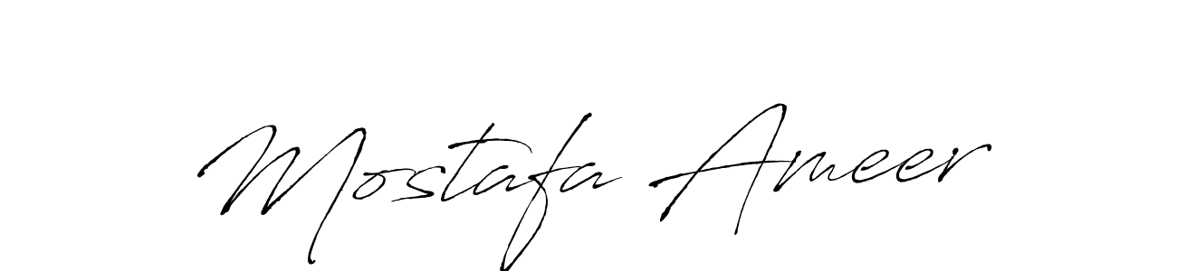 Create a beautiful signature design for name Mostafa Ameer. With this signature (Antro_Vectra) fonts, you can make a handwritten signature for free. Mostafa Ameer signature style 6 images and pictures png