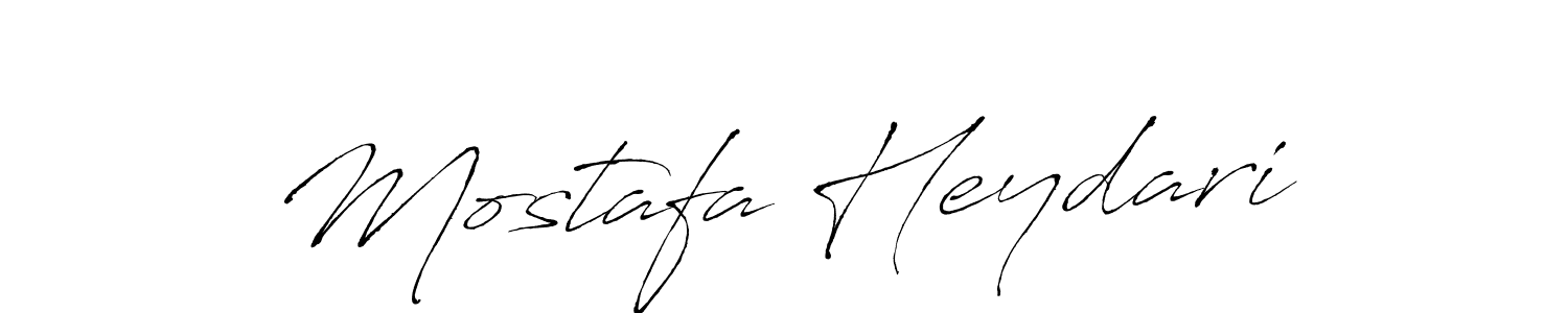 Design your own signature with our free online signature maker. With this signature software, you can create a handwritten (Antro_Vectra) signature for name Mostafa Heydari. Mostafa Heydari signature style 6 images and pictures png