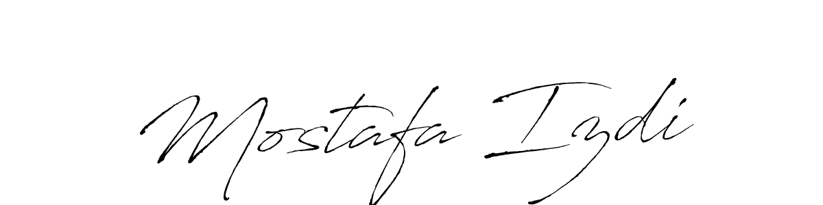 The best way (Antro_Vectra) to make a short signature is to pick only two or three words in your name. The name Mostafa Izdi include a total of six letters. For converting this name. Mostafa Izdi signature style 6 images and pictures png