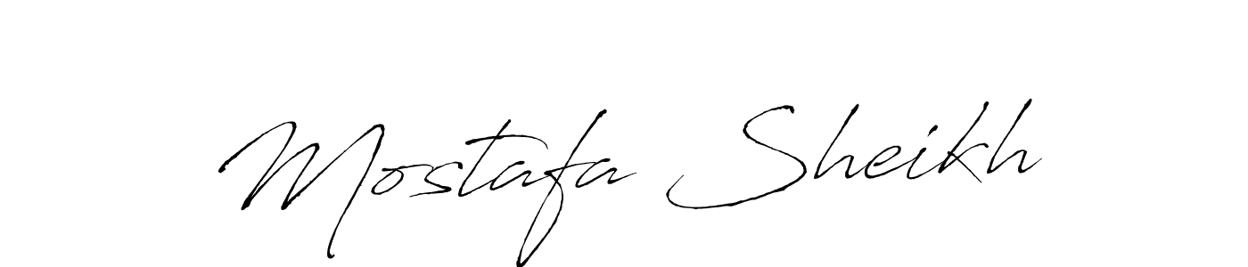 Make a short Mostafa Sheikh signature style. Manage your documents anywhere anytime using Antro_Vectra. Create and add eSignatures, submit forms, share and send files easily. Mostafa Sheikh signature style 6 images and pictures png