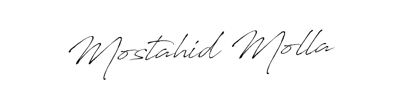 Make a beautiful signature design for name Mostahid Molla. With this signature (Antro_Vectra) style, you can create a handwritten signature for free. Mostahid Molla signature style 6 images and pictures png