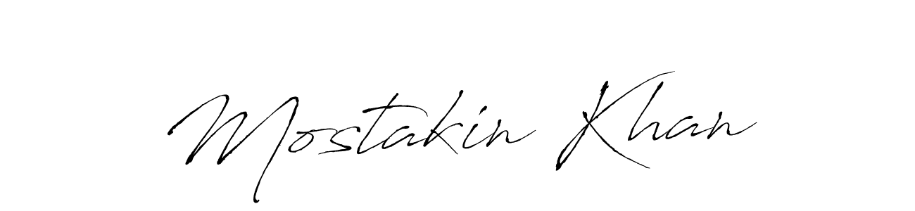 Mostakin Khan stylish signature style. Best Handwritten Sign (Antro_Vectra) for my name. Handwritten Signature Collection Ideas for my name Mostakin Khan. Mostakin Khan signature style 6 images and pictures png