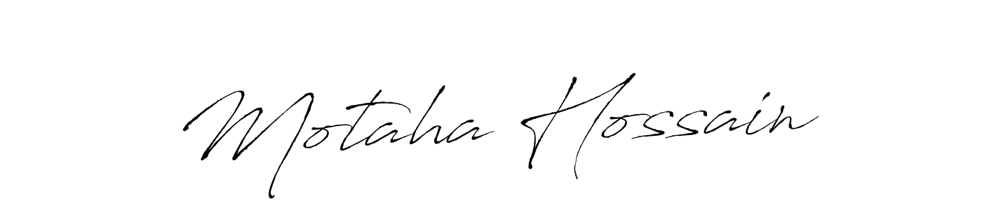 Make a beautiful signature design for name Motaha Hossain. With this signature (Antro_Vectra) style, you can create a handwritten signature for free. Motaha Hossain signature style 6 images and pictures png