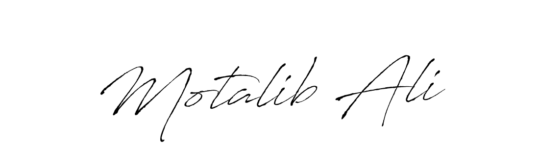 Motalib Ali stylish signature style. Best Handwritten Sign (Antro_Vectra) for my name. Handwritten Signature Collection Ideas for my name Motalib Ali. Motalib Ali signature style 6 images and pictures png