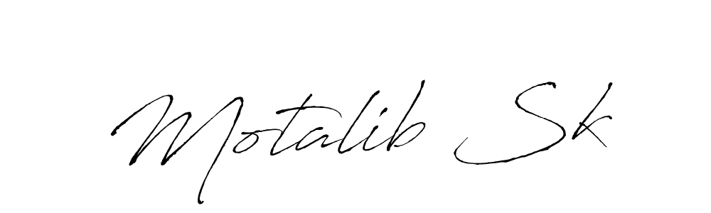 How to make Motalib Sk name signature. Use Antro_Vectra style for creating short signs online. This is the latest handwritten sign. Motalib Sk signature style 6 images and pictures png