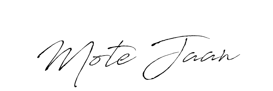 Make a beautiful signature design for name Mote Jaan. With this signature (Antro_Vectra) style, you can create a handwritten signature for free. Mote Jaan signature style 6 images and pictures png