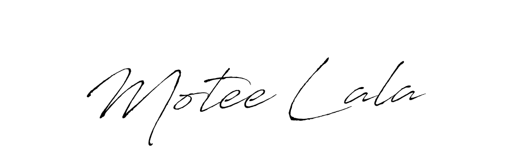 Create a beautiful signature design for name Motee Lala. With this signature (Antro_Vectra) fonts, you can make a handwritten signature for free. Motee Lala signature style 6 images and pictures png