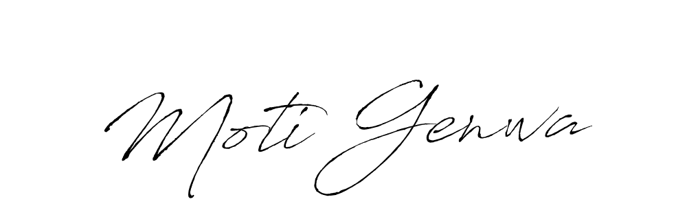 Moti Genwa stylish signature style. Best Handwritten Sign (Antro_Vectra) for my name. Handwritten Signature Collection Ideas for my name Moti Genwa. Moti Genwa signature style 6 images and pictures png