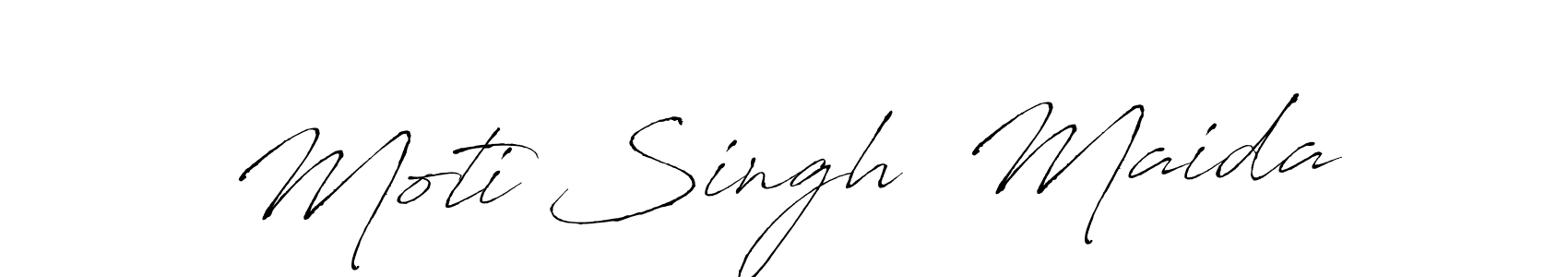 The best way (Antro_Vectra) to make a short signature is to pick only two or three words in your name. The name Moti Singh  Maida include a total of six letters. For converting this name. Moti Singh  Maida signature style 6 images and pictures png